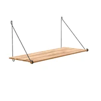 We Do Wood Loop Shelf - Oak & Black Steel