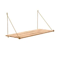 We Do Wood Loop Shelf - Oak & Black Steel