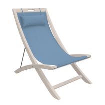 Country Casual Harborside® Teak + Sling Folding Deck Chair