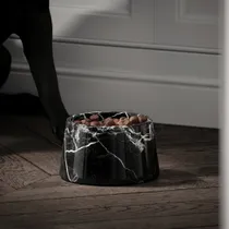 Lusso Vasoni Arabescato Marble Dog Bowl
