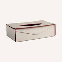 Limac Design Colored Tissue Box In Leather Fazoly Color
