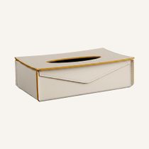 Limac Design Colored Tissue Box In Leather Fazoly Color
