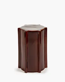 Serax Side Table Dark Brown Geometrical Pawn