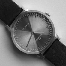 Leff Amsterdam Tube Watch T40 Brass/Black Case Black Leather Strap
