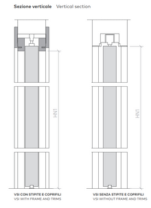 Viva VSI Sliding door inside the wall