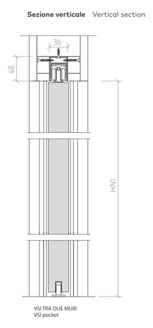 Viva VSI Sliding door inside the wall