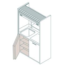 Mobilspazio K-120 Mini Kitchen With Shutter