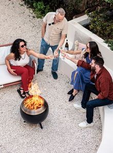 Hofats Moon 55 Fire Basket With High And Low Stand