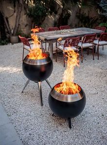 Hofats Moon 55 Fire Basket With High And Low Stand