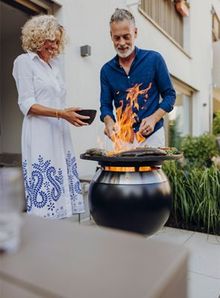 Hofats Moon 55 Plancha Bbq Set Low Fire Basket