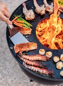 Hofats Moon 55 Plancha Bbq Set Low Fire Basket