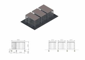 TurvecSolutions Cubic Wooden Bike Shelter