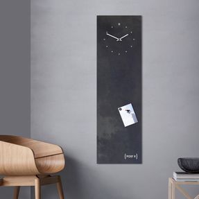 Design Object It Industrial Wall Clock Magnetic Board