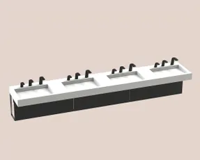 The Splash Lab Monolith B Series - Divided Sink