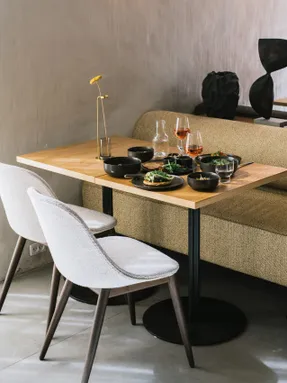 Audo Harbour Side Dining Chair, Wooden Base