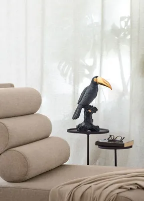 Lladro Toucan Sculpture. Black-gold. Limited Edition