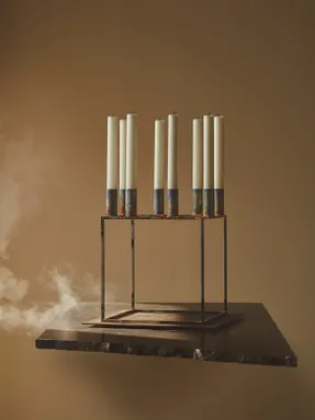 Audo Kubus 8 Raw Candle Holder