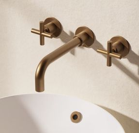 Crosswater Mpro Crosshead 3 Hole Wall Basin Tap