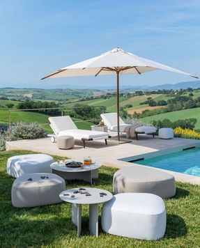 Flou Pierre Outdoor Pouf