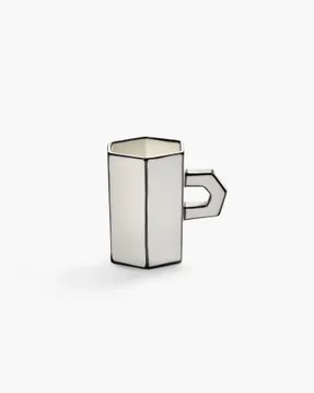 Serax Double espresso cup white - black carte blanche