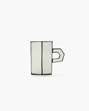 Serax Double espresso cup white - black carte blanche