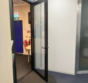 Apton MK1 Aluminium framed single glazed acoustic door