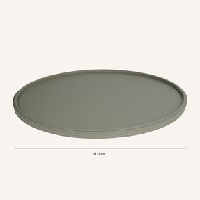 Limac Design Original round leather tray CLIZIA