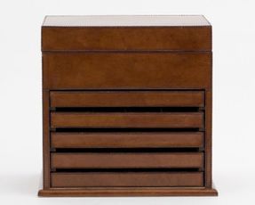 Flamant Manhattan, Jewellery Box, Brown Leather