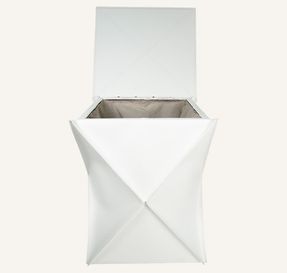 Limac Laundry Basket In Prestigious Leather Clexi
