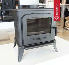 Kratki Freestanding Stove Fireplace Kratki Koza K7 5kw Ø130 Cast Iron Mounting Kit