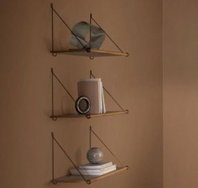 We Do Wood Loop Shelf - Oak & Black Steel