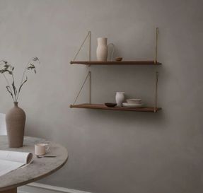 We Do Wood Loop Shelf - Oak & Black Steel
