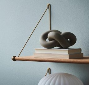 We Do Wood Loop Shelf - Oak & Black Steel
