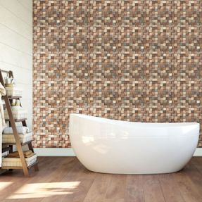 Decorative Ceiling Tiles Ancient Boat Wood Mosaic Wall Tile