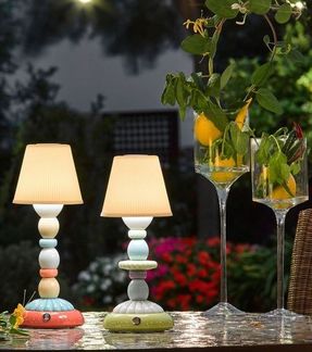 Lladro Cactus Firefly Golden Fall Table Lamp Pink