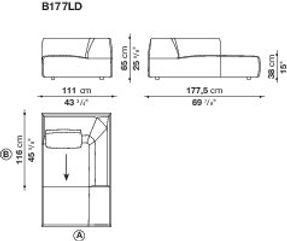 B&b Italia  Bend-Sofa