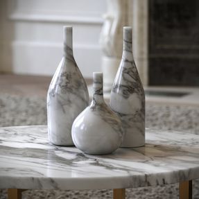 Lusso Vino Arabescato Marble Wine Bottle