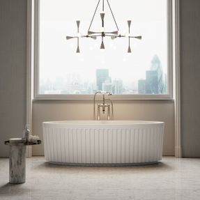 Lusso Jadore I Freestanding Fluted Stone Bath 1700mm