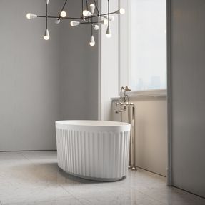 Lusso Jadore I Freestanding Fluted Stone Bath 1700mm