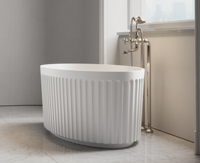 Lusso Jadore I Freestanding Fluted Stone Bath 1700mm