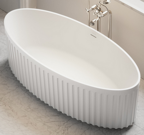 Lusso Jadore I Freestanding Fluted Stone Bath 1700mm