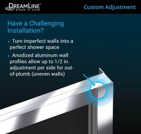 DreamLine DreamLine Cornerview 34 1/2 in. D x 34 1/2 in. W x 72 in. H Framed Sliding Shower