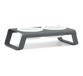 Miacara Desco Dog Feeder With Porcelain Bowls
