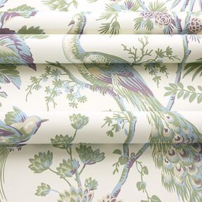 Thibaut Peacock Toile Fabric