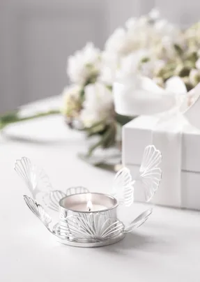 Skultuna FLWR Candle Holder Silver Plated