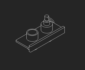 Rexa Stone Shelf With Accessories