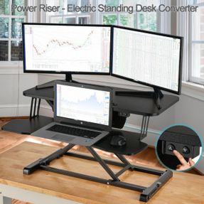 Versatables Power Riser Electric Standing Desk Converter , Black
