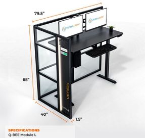 Versatables Worknest™ Cube L - Glass Office Cubicle