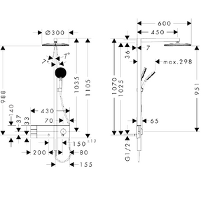Hansgrohe Raindance Alive S Showerpipe 300 2jet With Showerselect Comfort Thermostat