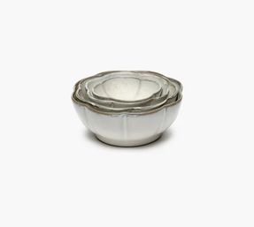 Serax Bowl Ribbed L White Inku